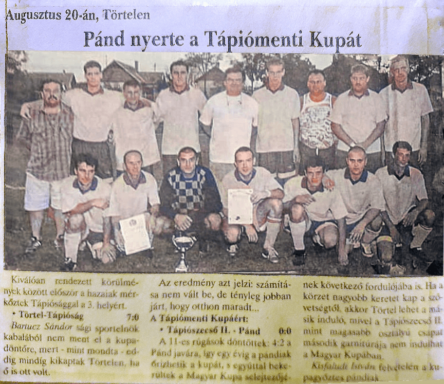 Tápiómenti kupagyőzelem