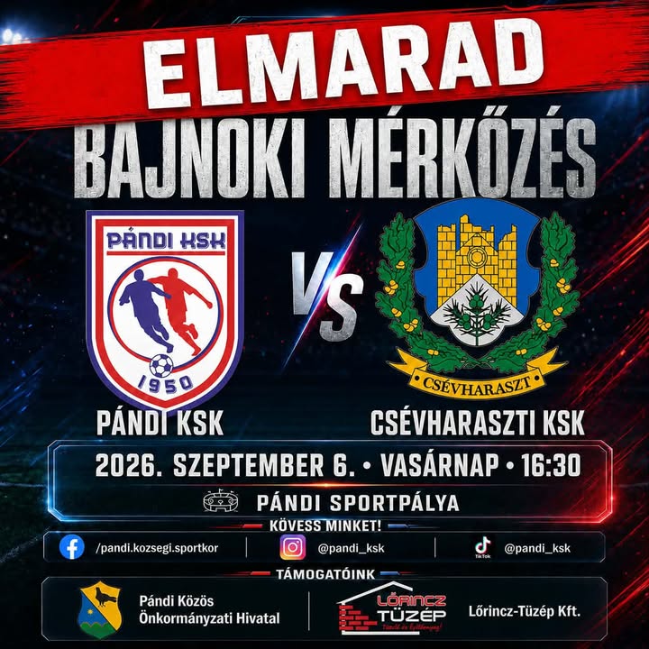🔴 MÉRKŐZÉSÜNK ELMARAD 🔴 Sajnálattal tájékoztatjuk szurkolóinkat, hogy a 2026