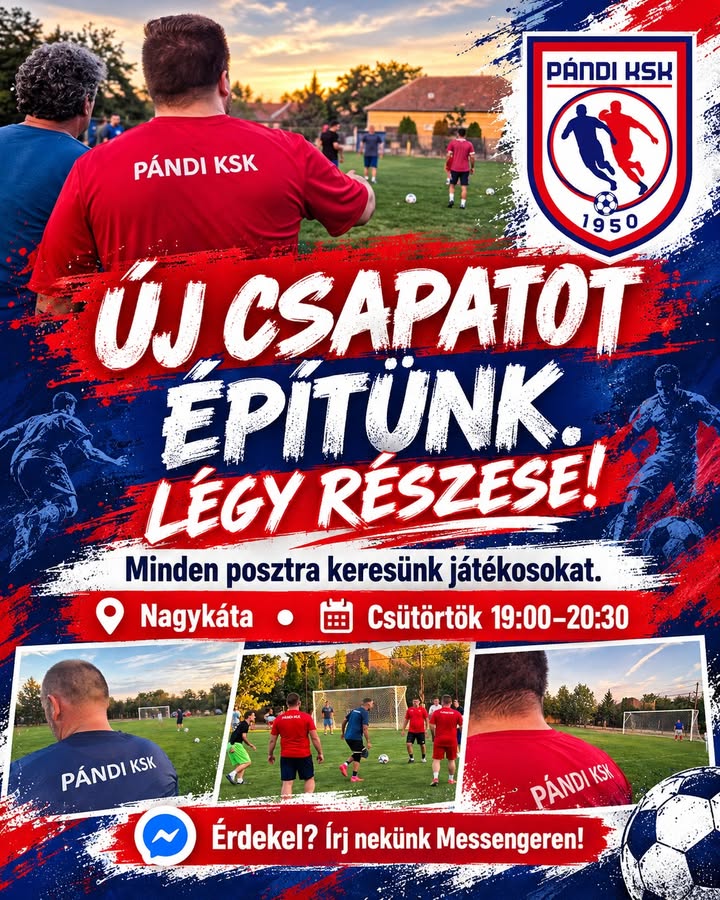 Új csapatot építünk Pándon – játékosokat keresünk – 2. kép